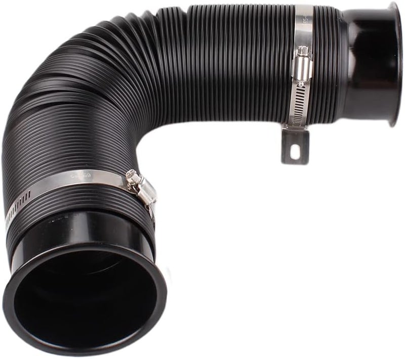 BARTOO 3" Turbine Intake Pipe, Cold Air Intake Pipe 76MM Adjustable Flexible Hose Tube Car Cold Air Turbo Intake Inlet Pipe Universal Cold Air Intake Filter, Black - Image 1